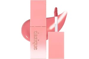 dasique Juicy Dewy Tint (09 Peach Pudding) 0.12 oz | Light Application with moisture | Long-wearing Glossy Lip Stain, Non-sticky | Vegan, Cruelty-free | K-beauty