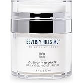 Beverly Hills MD Quench + Hydrate Daily Gel Moisturizer- Visibly Smooth, Plump, Hydrate Face & Neck for Wrinkles, Sagging- Skin Smoothing & Re-Energizing- Visibly Reduce Signs of Aging w/Niacinamide
