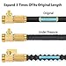 World Class Expandable Garden Hose 50 FT - Very Sturdy With Brass Fittings, High-Pressure Hose With No Kinks, This Expanding Flexible Black Water Hose Has a 9 Function Spray Nozzle And Storage Bag.