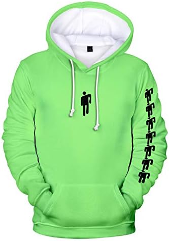 New Eilish Green Hooded Sweatshirt Men Women Casual Hip hop Hooded Clothes