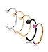 REVOLIA 18-22G 5Pcs Stainless Steel Nose Rings Hoop Body Piercing Jewelry 8-10MM