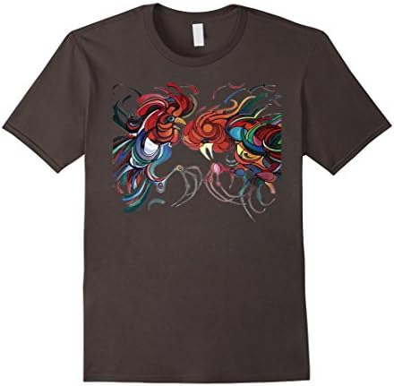 Colorful Farmyard Roosters Painting T-Shirt