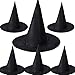 Lookatool 6Pcs Adult Womens Black Witch Hat For Halloween Costume Accessory Cap
