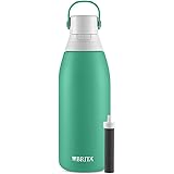 Brita Stainless Steel Water Filter Bottle, Jade, 32 Ounce, 1 Count