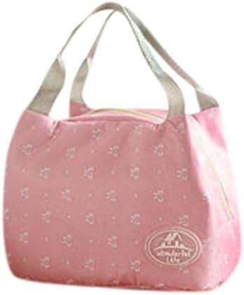 Clearance Sale!! FDelinK For Women & Kids, Cute Reusable Dot Lunch Bag Box Insulated Lunch Tote Soft Bento Cooler Bag Container (Pink)
