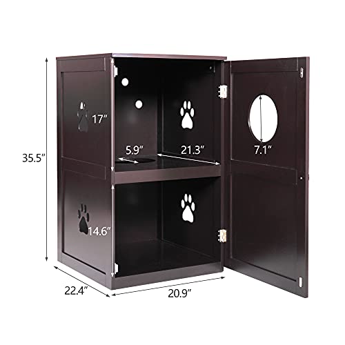 Enclosed Litter Box Enclosure Furniture Hidden Washroom