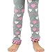 TeeHee Kids Girls Leggings with Ruffle Bottom 3 Pair Pack (3-5Y, Hearts)