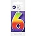 Wilton W Rainbow Candle, Numeral 6