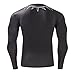 Men's Compression Long Sleeve Running Fitness Workout Base Layer Shirt (XL, Leopard)