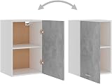 vidaXL Kitchen Cabinet Wall Mounted Storage Shelf Organiser Concrete Grey view 5