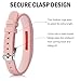 iBREK Replacement Bands with Metal Buckle for Fitbit Flex 2-3 Pack:Light Pink&White&Teal(No Tracker)