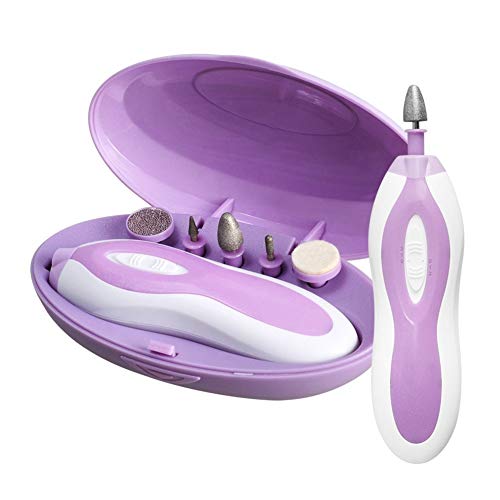 LLLZM Electric Nail Drill Machine Nail Polisher Portable Manicure Pedicure Tool Professional File Nail Kit Nail Buffer Polisher Set Grinder Nail Polish Removers Cordless Carving Pen Purple