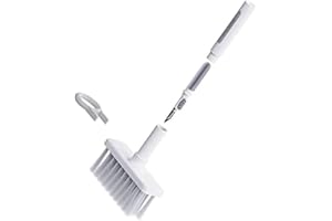 Hagibis Cleaning Soft Brush Keyboard Cleaner 5-in-1 Multi-Function Computer Cleaning Tools Kit Corner Gap Duster Keycap Puller for Bluetooth Earphones LEGO Laptop Airpods Pro Camera Lens (Grey)