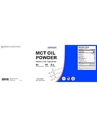 Nutricost Premium MCT polvo de aceite – Mejor para Keto, Ketosis, y Ketogenic Diets – cero carbohidratos netos – Fabricado en los Estados Unidos, sin OGM y sin gluten, 1