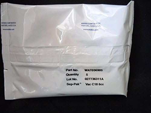(5) Waters Sep-Pak C18 6cc Vac Cartridge, 1g Sorbent, 55-105 µm, WAT036905