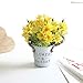 Charmly Artificial Flowers Potted European Style Design Silk Daisy Arrangements Bonsai House Office Restaurant Table Centerpieces Windowsill Decor Daisy-Spring Yellow