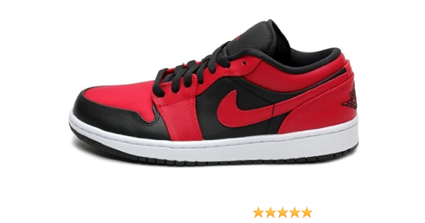 Amazon.com: Air Jordan 1 Low Hombre Zapatillas Deportivas en  negro/rojo/blanco (553558 – 001), negro, 10 D(M) US : Ropa, Zapatos y  Joyería