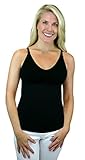 Bamboobies Super-Soft Seamless Nursing Tank with Clasps for Ease of Nursing + FREE pair of Washable Nursing Pads
