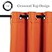 MYSKY HOME Orange Bedroom Curtains 63 Inch Long Blackout Curtains for Living Room Thermal Insulated Curtains for Nursery Room Grommet Top Window Curtains, 1 Curtain Panel, 52 x 63 Inch, Orange