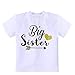 Toddler Girls Big Sister T Shirt Matching Little Brother Baby Bodysuits White (2T, Big sister)