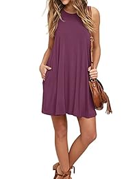 Vestido de dama sin mangas, con bolsillo, informal, suelto