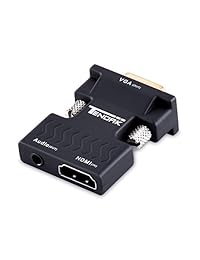 Tendak Gold-Plated Active HD 1080P HDMI a VGA convertidor adaptador dongle con 3.5 mm Audio para PC portátil Proyector HDTV PS3 Xbox STB Blu-ray DVD