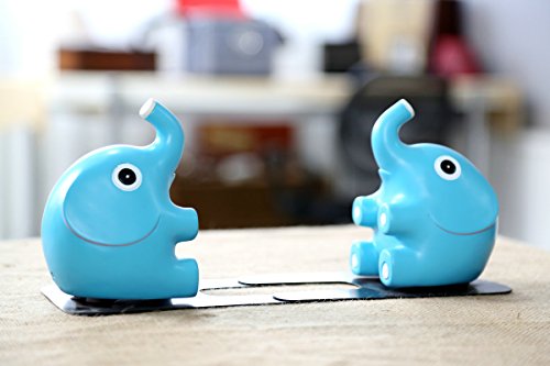 Eastyle Nonskid Bookend Cute Elephant Bookends for Home Office Library Desk Organizer - Thumbnail 5