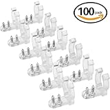 LED Rope Light Clips Holder - 100pcs 1/2inches Clear PVC Mounting Clips