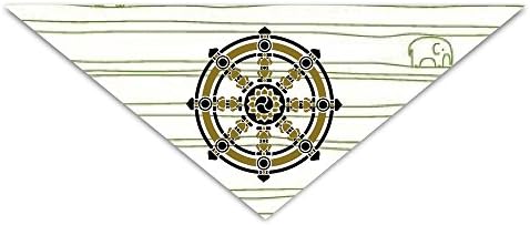 Dharmachakra Darma Wheel Of Law Buddhist Symbol Dog Bandana