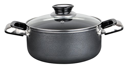 Aramco Alpine Gourmet Aluminum Non-Stick Coating Open Stock Dutch Oven, 5 quart, Silver/Gray