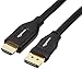 Amazon Basics DisplayPort to HDMI Display Cable, Uni-Directional, 4k@30Hz, 1920x1200, 1080p, Gold-Plated Plugs, 15 Foot, Black