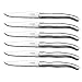 [Set of 6]Steak Knives,Silverware Set,FANTECK 18/10 Stainless Steel Serrated Sharp Light Premium Laguiole Dishwasher Safe Polished Table Dinner Cutlery Flatware Kitchen Steak Knives Gift Box-Silver 9