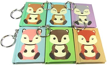 SDM 12 x FOX Keyring Hard Back Mini Note Pads Notebooks Party Bag Fillers