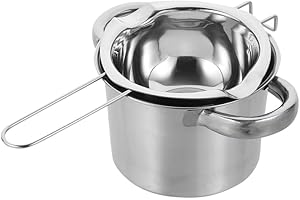 Hoement Stainless Steel Chocolate Melting Pot Double Boiler for Cheese Butter Candy Heating Outer Pot