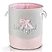 NIBESSER Ballet Laundry Hamper for Nursery Room or Kids Bedroom,Foldable Collapsible Cotton Cartoon Basket Organizer,Children and Pet Storage Bin Container for Toys, Baby Products and Clothing