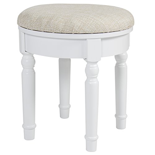 Best Choice Products Wooden Makeup Jewelry Vanity Set Table With Mirror