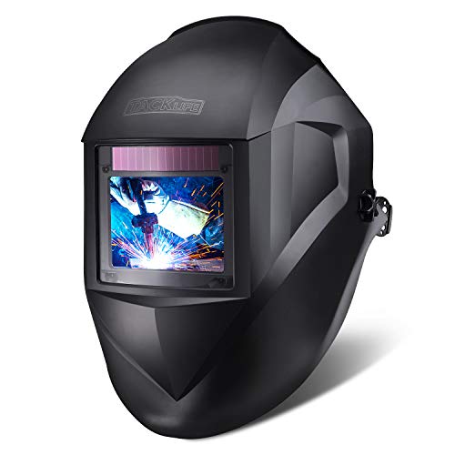 Welding Helmet with Best Optical Class 1/1/1/1,Larger Viewing Area 3.94"x2.87",Wider Shade Range DIN 3/4-8/9-13,6Pcs Lenses, Grinding Feature for TIG MIG MMA Plasma | TACKLIFE PAH03D