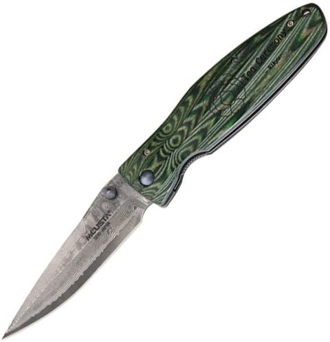 McustaRikyu Linerlock Damascus