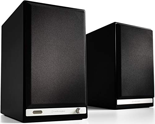 Audioengine HD6 150W Wireless Powered Bookshelf Speakers, Bluetooth aptX HD 24-Bit DAC & Analog Amplifier (Black)