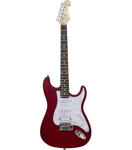 Guitarra Elétrica Queen's ST Vermelha – Inclui Kit com Palhetas