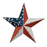 CWI Gifts Americana Barn Star Wall Decor, 24-Inch