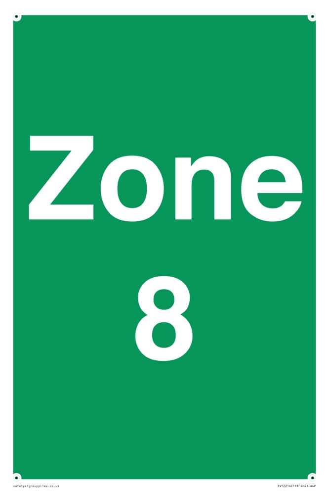 Zone 8 Sign - 200x300mm - A4P