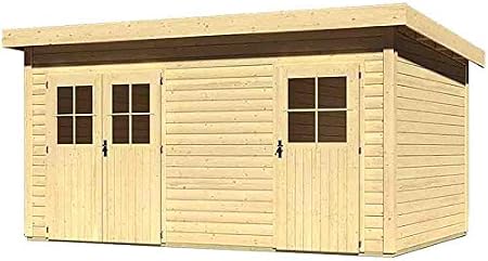 Unbekannt Karibu Gartenhaus Mattrup 2 Raum Haus Natur 28 Mm Amazon De Garten