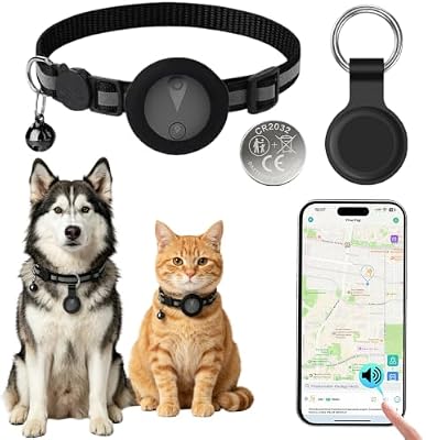 GPS Tracker Katze Kein Abonnement Erforderlich Tracker Katze Unterstützt Android & iOS Katzenhalsband Mit GPS Aktivitätenverlauf Katzen GPS Tracker Standortverfolgung –Schwarz