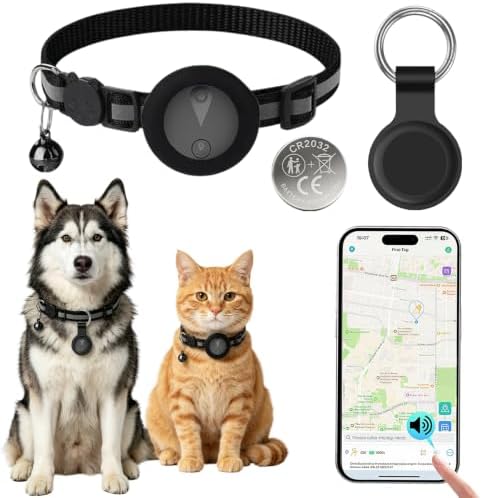 GPS Tracker Katze Kein Abonnement Erforderlich Tracker Katze Unterstützt Android & iOS Katzenhalsband Mit GPS Aktivitätenverlauf Katzen GPS Tracker Standortverfolgung –Schwarz