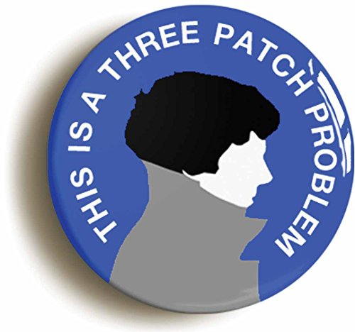 Three Patch Problem Sherlock Holmes Button Pin (Size is 1inch Diameter)