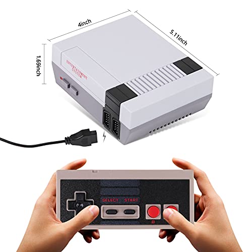 Classic Mini NES Retro Video Game Console with Preloaded 620 Games with 2 Controllers, AV Output 8-bit Video Game Entertainment System for Valentine, Kids, Adult Gift