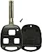 KeylessOption Key Fob Case for 1997 1998 1999 2000 2001 2002 2003 2004 2005 2006 2007 2008 2009 2010 2011 2012 2013 2014 Lexus Toyota Remote Shell, HYQ12BBT HYQ1512V, No Programming Necessary