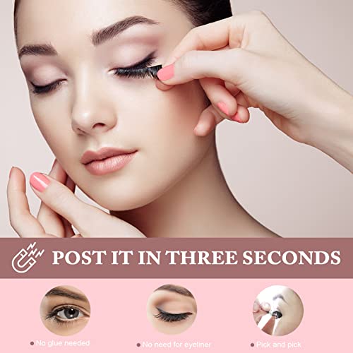 3 pairs Reusable Self Adhesive Eyelashes ,Without Glue Lashes false
