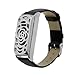 For Fitbit Flex Band,SMYTShop Leather Accessory Bangle Watch Band Wrist Strap Replacement Wristband + Metal Frame for Fitbit Flex Bracelet (Sliver)